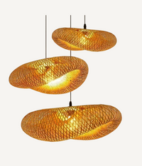 Suspension Bambou Tressé – Design Naturel Méditerranéen — Casa Volterra
